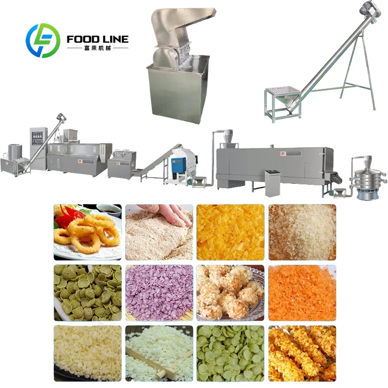 Bread Crumbs Maker Commercial Equipment with Temperature Control Automatic Grinder for Food Industry Panko Breadcrumbs Machine