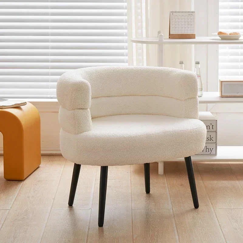 White Living Room Chairs Nordic Design Velvet Comfy Portable Dining Room Armchair Sofa Chaise Pliante Home Furniture