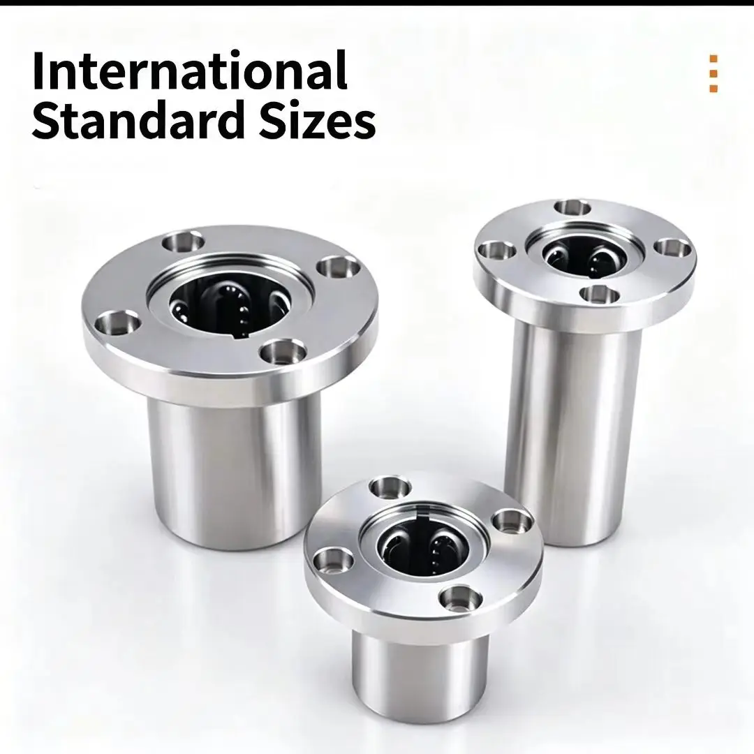 1PCS LMF Series round Flange Coupling Linear Motion Bearing for Rod Shaft LMF6/8/10/12/13/16/20/25/30UU/LUU