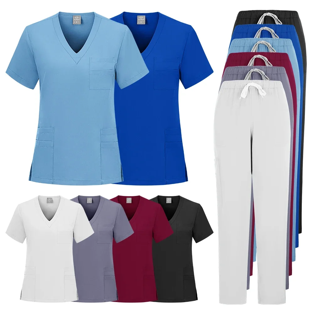 

Wholesale Price Medical Suit for Women Surgical Gown Lab Coat with Pockets Dental Scrub Veterinary Uniform Soft Nursing Articles