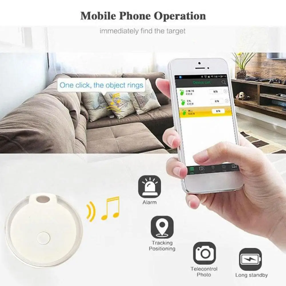 

Mini GPS Tracker With Silicone Protective Sleeve Locator For Car Key Children Pet Positioning Finder Real-Time Tracking Anti-Los