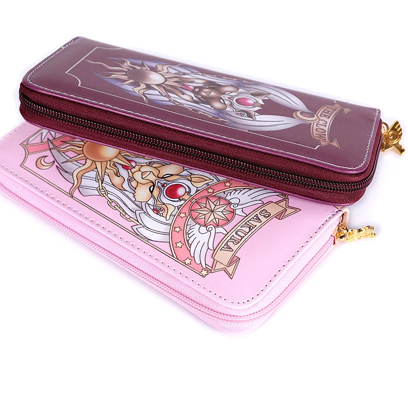 Anime Card Captor Sakura Kurze Frauen Geldbörsen Cartoon Sakura männer Geldbörse Zipper Geld Taschen – Detail 2