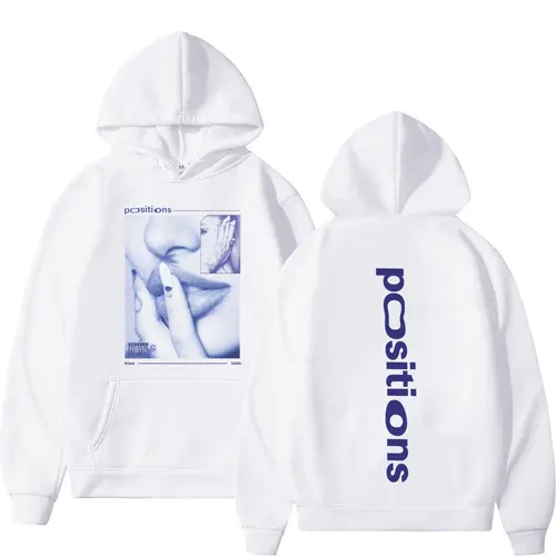 Ariana Grande Positions álbum Retro Graphichoodie hombres mujeres estético moda pulóver de manga larga sudadera Casual de gran tamaño
