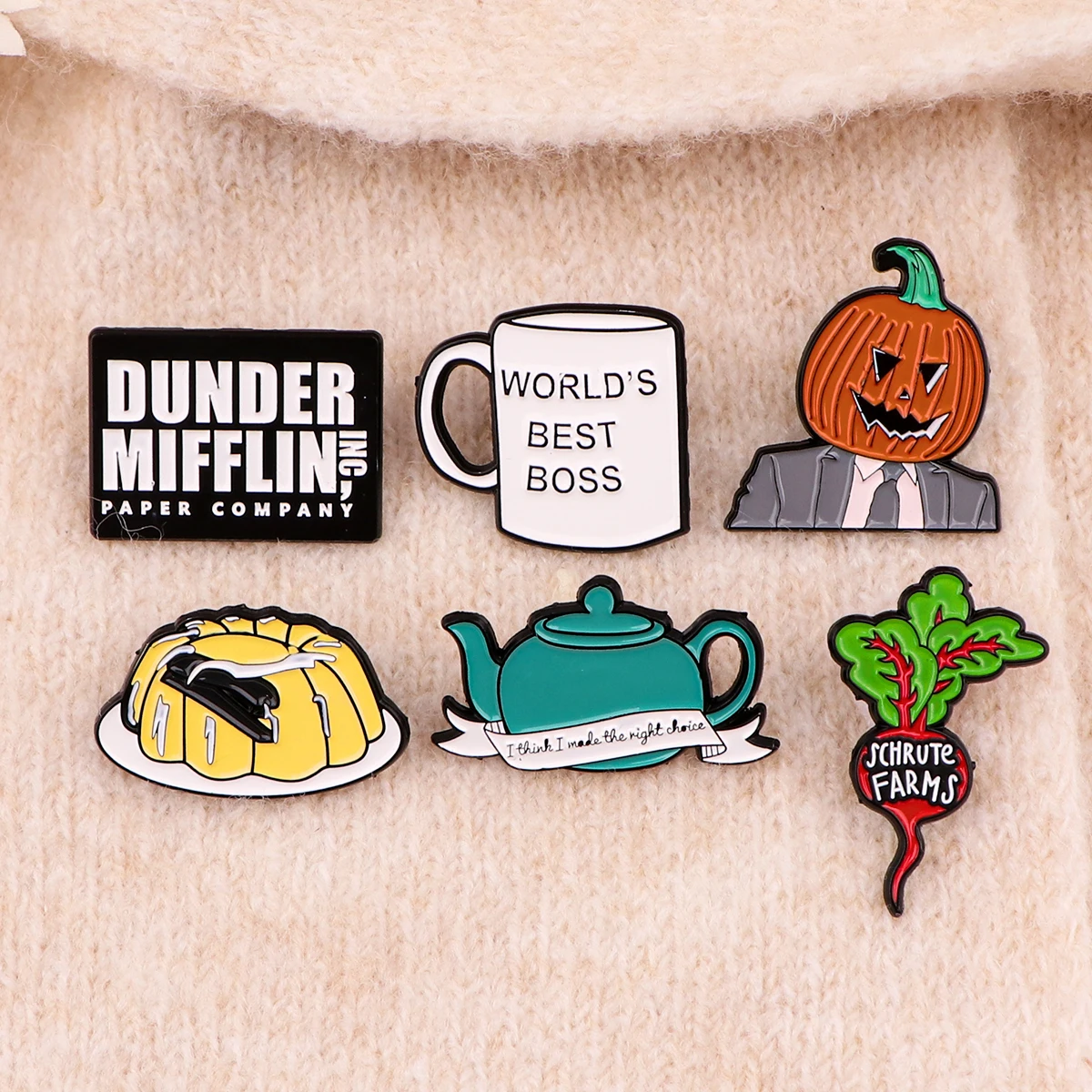 Office TV SHOW Enamel Pin Brooches for Women Men Lapel Pins Badges on Backpack Clothing Accessories Fashion Jewelry Friends Gift