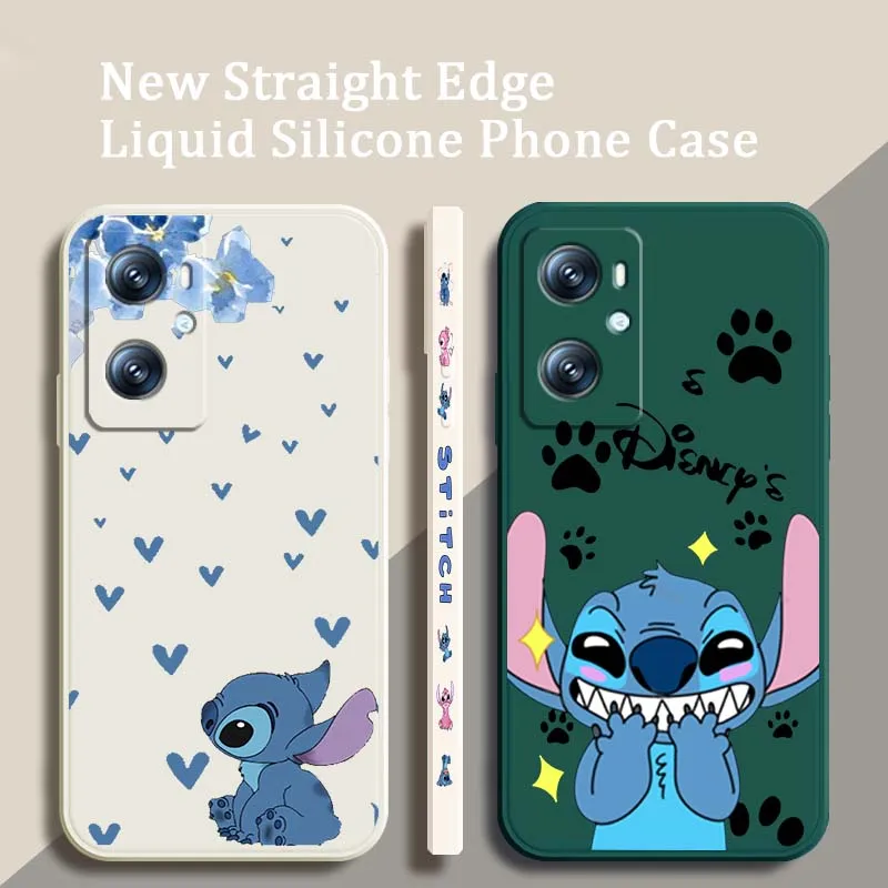

Cartoon Stitch Creative Art For OPPO Find X5 A11 A16K A53 A98 A3 A57 A72 A73 A96 A74 A9 A5 5G Liquid Left Rope Phone Case