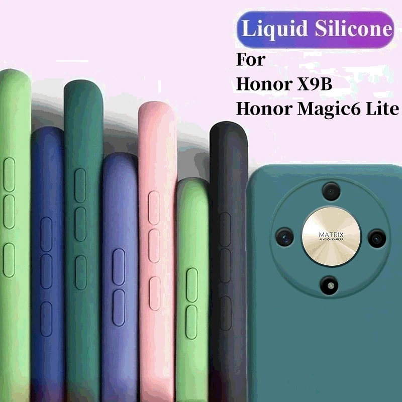 For Honor Magic6 Lite Case honor Magic 6 5 4 Lite X9B Cover Funda TPU Liquid Silicone Original Phone Cover Honor Magic 6 Lite 5G