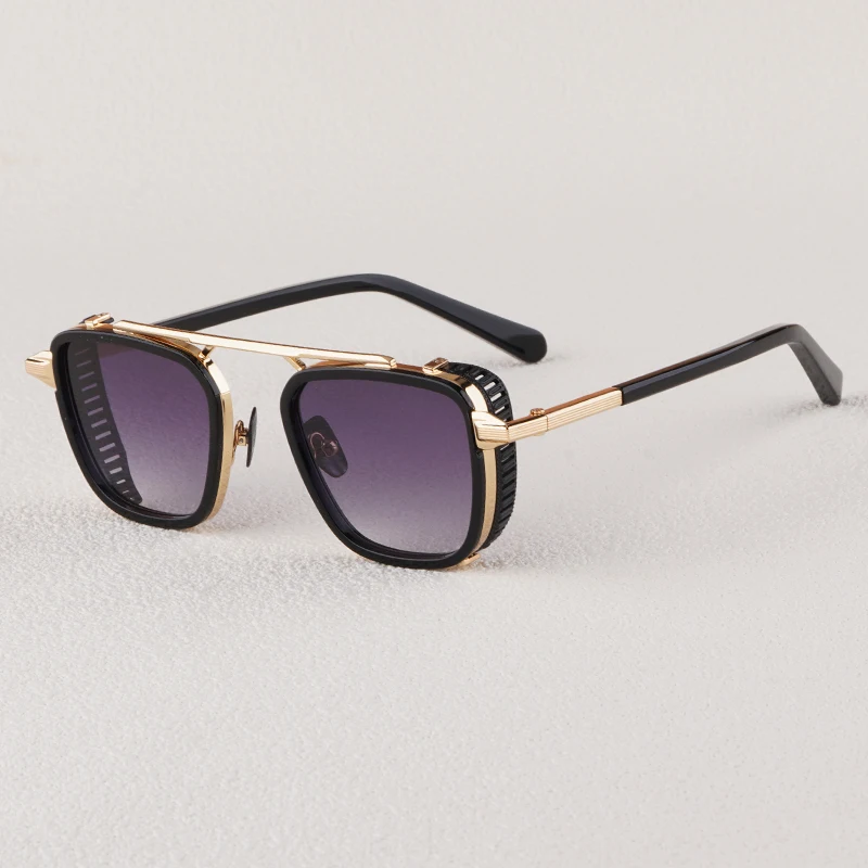 

SCOTTY квадратные сплавы, роскошные солнцезащитные очки с градиентом черепахи для мужчин и женщин, UV400, высококачественные очки ручной работы с футляром