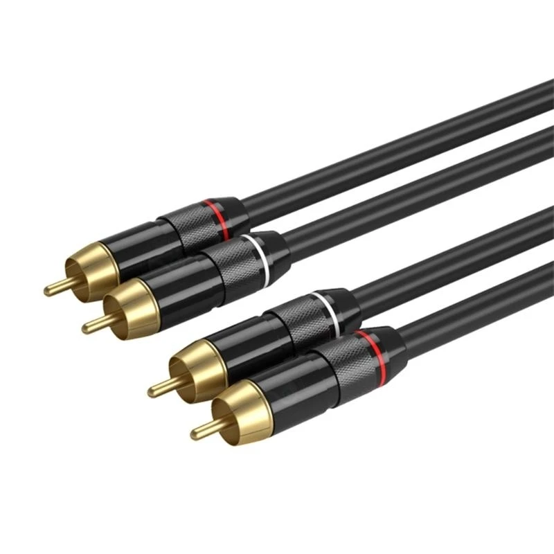 090F 2RCA Мужское до 2RCA Мужское кабельное кабельное кабельное усилители AUX -усилители подключаемое проволока