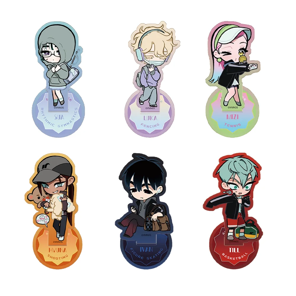 Alien Stage Q Version 10cm Acrylic Stand keychain Set Ivan Till Cute Character Street Style Collection Desk Decor Gifts
