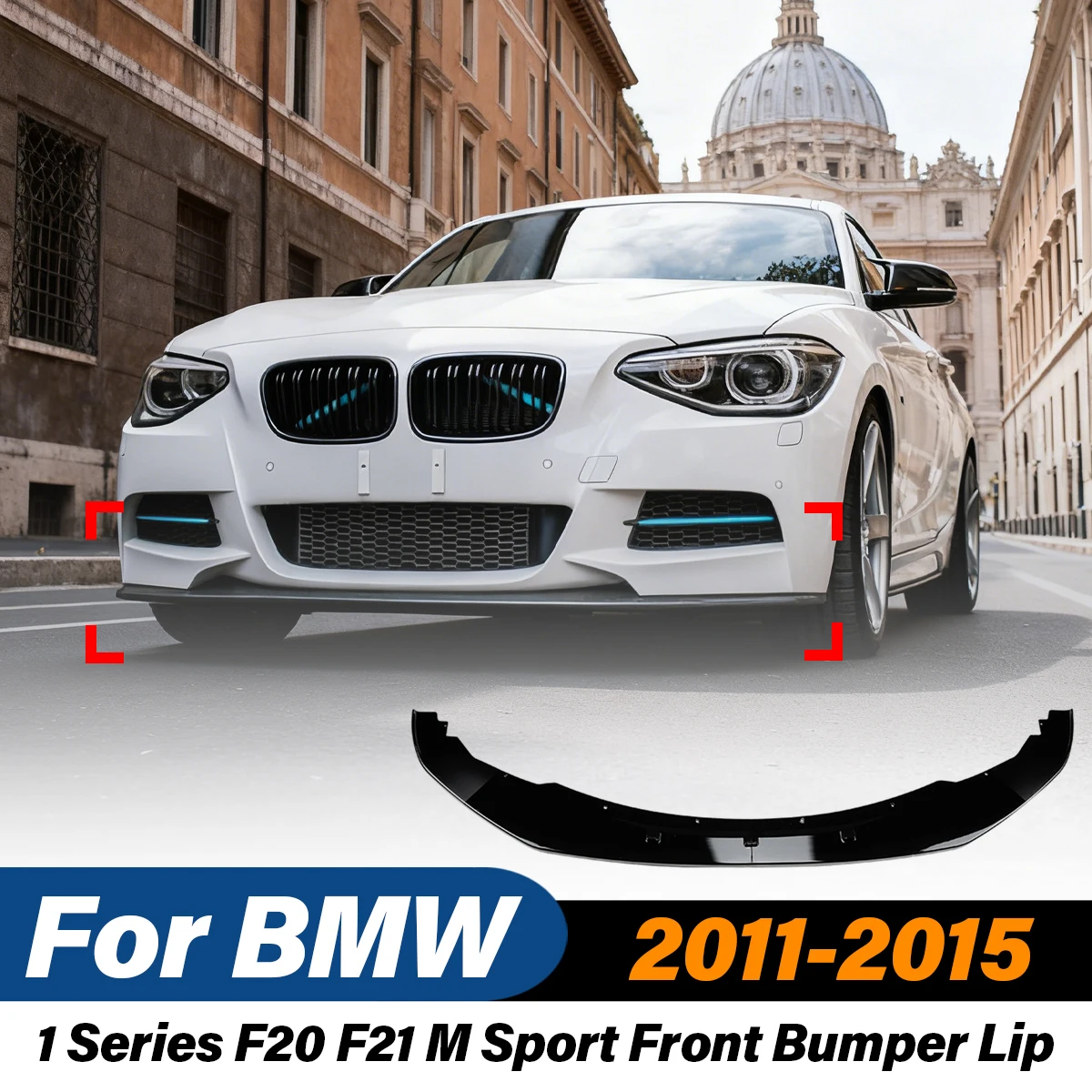 

For BMW 1 Series F20 F21 M Sport 2011 2012 2013 2014 2015 Car Front Bumper Lip Sports Spoiler ABS Splitter Body Modification Kit