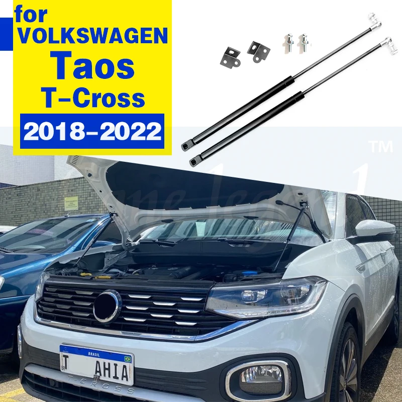 

Для VW Volkswagen Taos T-Cross Tcross 2018 2019 2021 крышка капота автомобиля, подъемная опора, гидравлический стержень, стойки