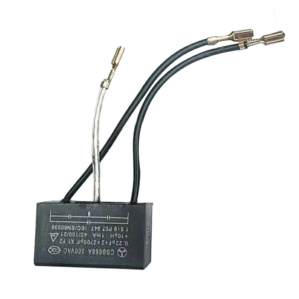 Black Anti-Interference Capacitor Suppression Filter 1619P07647 For TWS660 GWS660 GWS670 Angle Grinder Power Tool Part