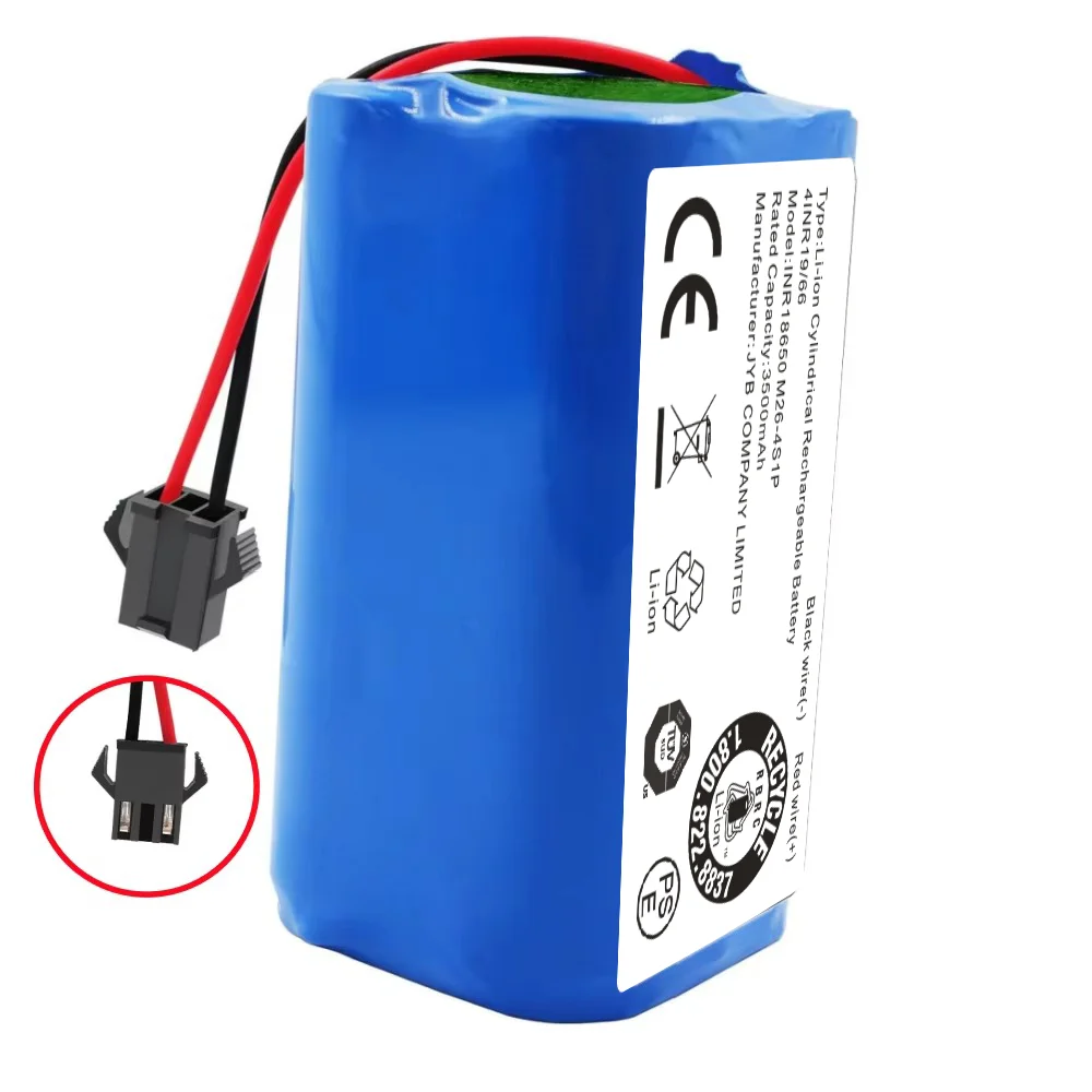 14.4V 3500mAh Li-ion Battery for Conga 990 1090 1790 1990 2290 Proscenic 850T Bagotte BG750 MAX Honiture G20 Robot Vacuum.