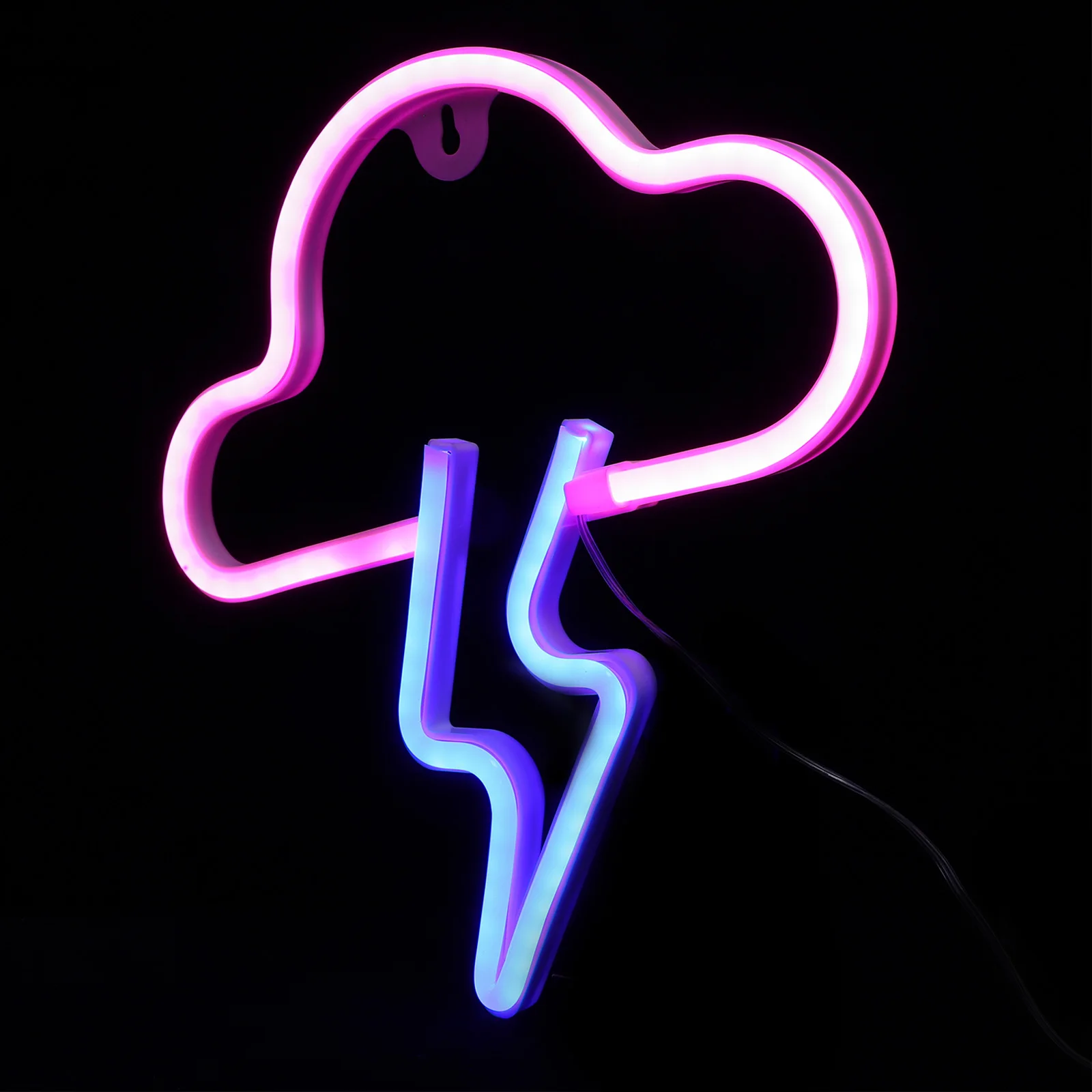Two-color Neon Light PVC Material Creative Night Lamp Decorative LED USB Romantic Gift for Bedroom Kids Room Party