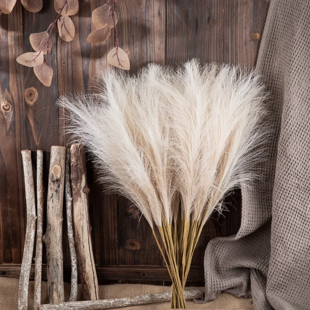 50cm Artificial Flower Reed Pampas Grass INS Wind Simulation Flower Home Decoration Wedding Decor Flower Decoration