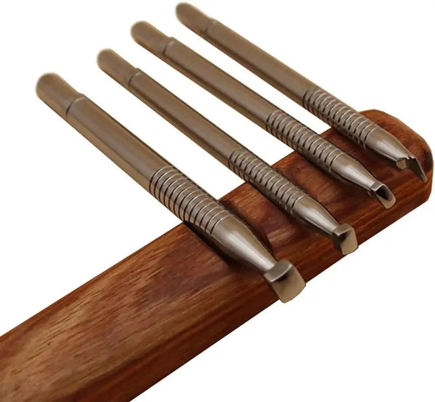 

Professional Leather Stamping Tool Set 4 Sizes Stainless Steel DIY Craft Punch Carving