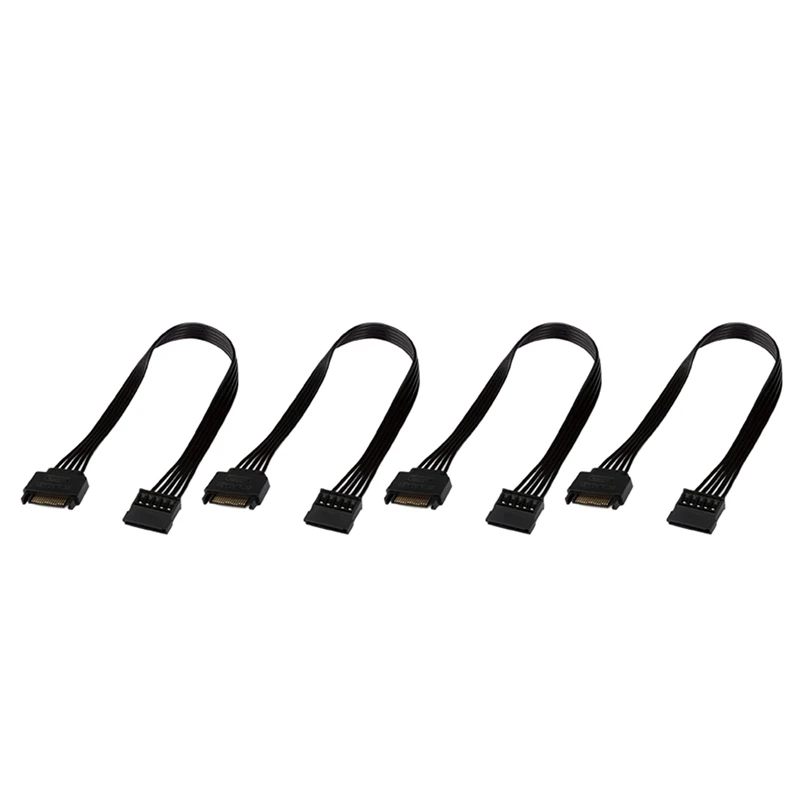 

4Pcs SATA Power Extension Cable,15 Pin SATA Male To Female Extender Power Cable Adapter For Hard Drive Disk HDD,SSD,30CM