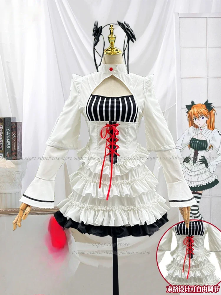 Asuka Langley Sohryu Gothic Lolita Dress Cosplay Costume  anime cosplay  love live cosplay