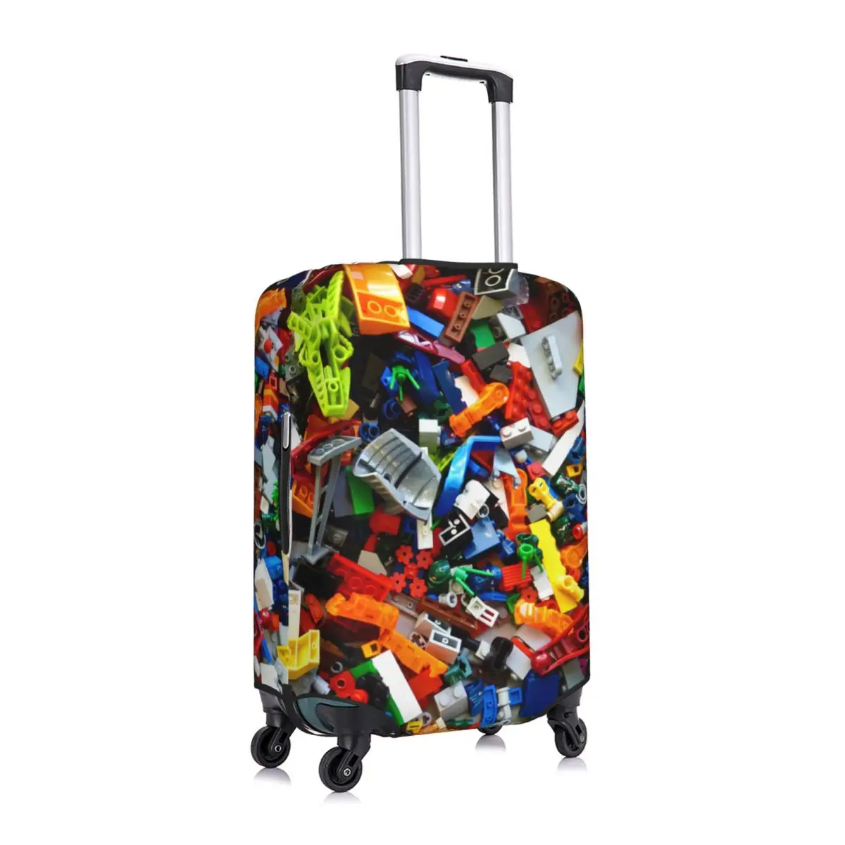 Custom Building Blocks Pattern Luggage Cover Funny Suitcase Protector Covers Suit For 18-32 inch