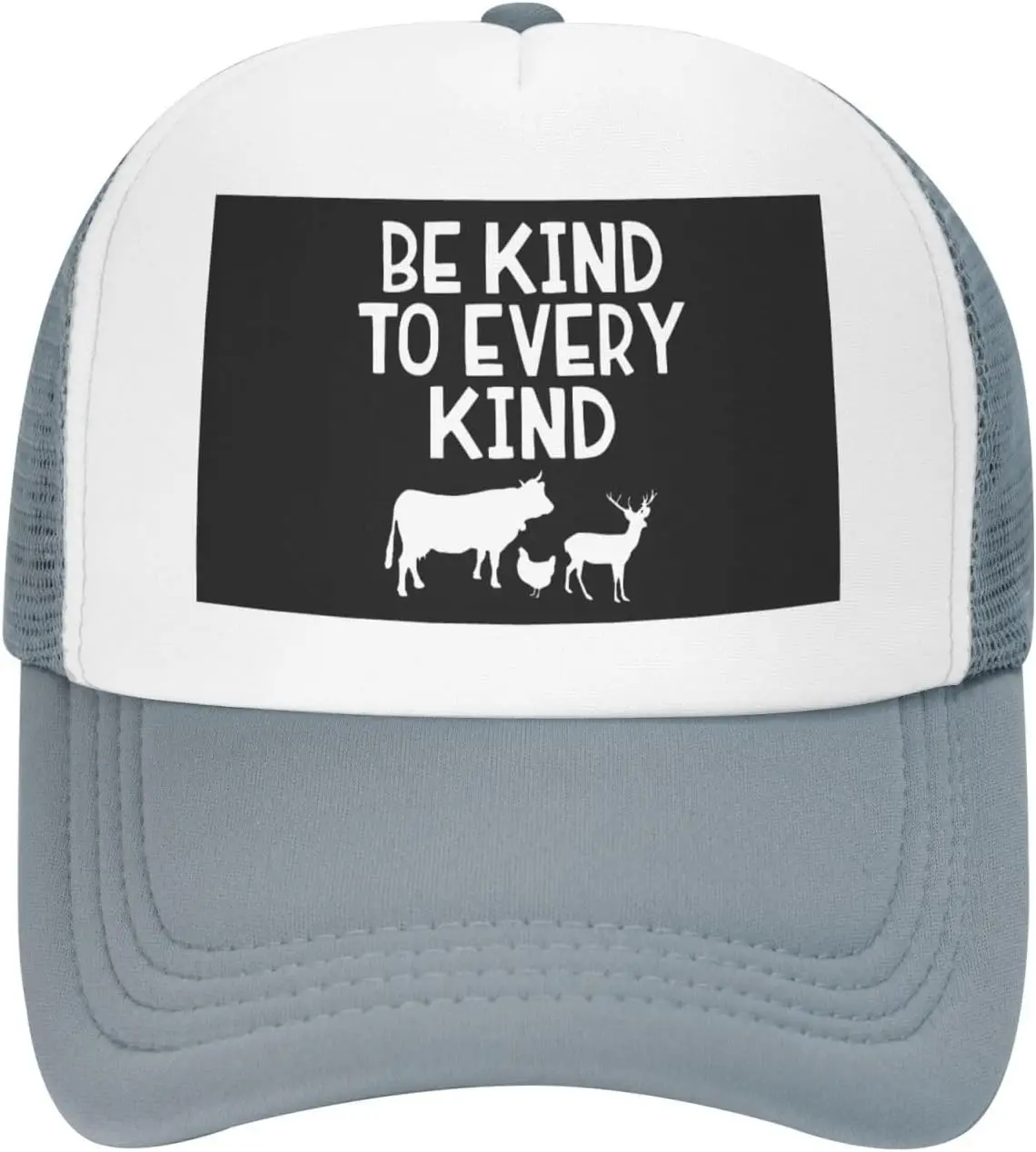 Be Kind To Every Kind Vegan Trucker Hat Animal Lovers Mesh Baseball Cap Unisex Outdoor