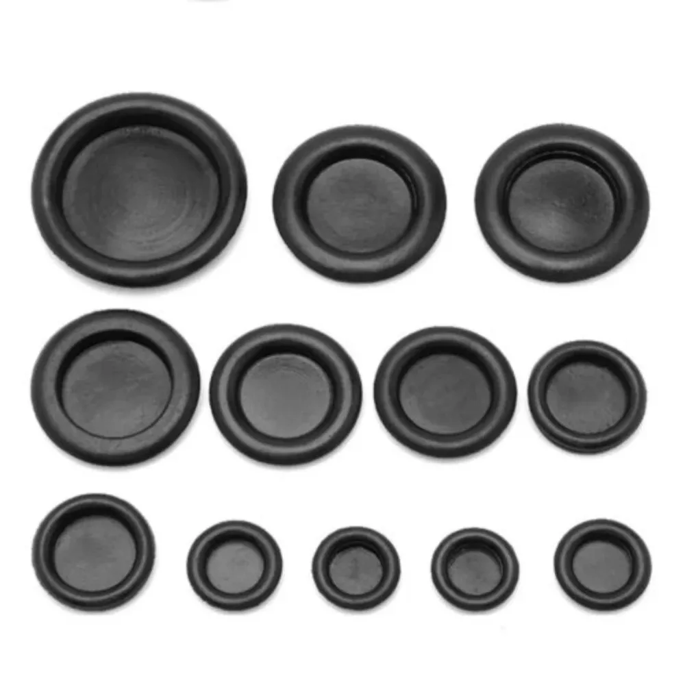 50/100Pcs Rubber Blanking Grommet Electrical Holes Cable Wire Gasket Protector Closed Hole Plug 7/9/12/16/20/22/25/30/32/40/50mm