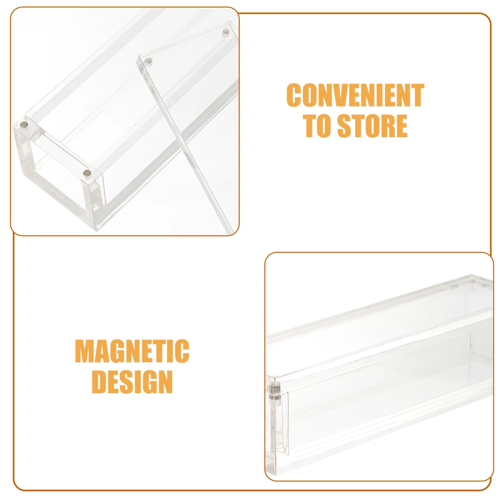 

2 Pcs Magnetic Storage Box Case Acrylic Small Display Game Holder