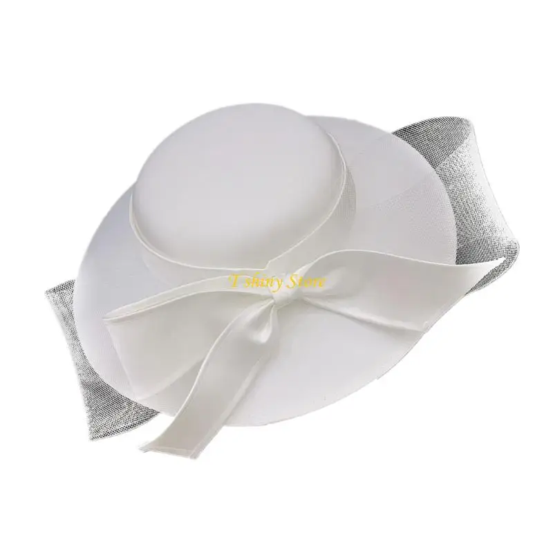 N58f Hat Bride Hat Sprong Hights Scenterize Decoration White Black Black Perfect for Wedder