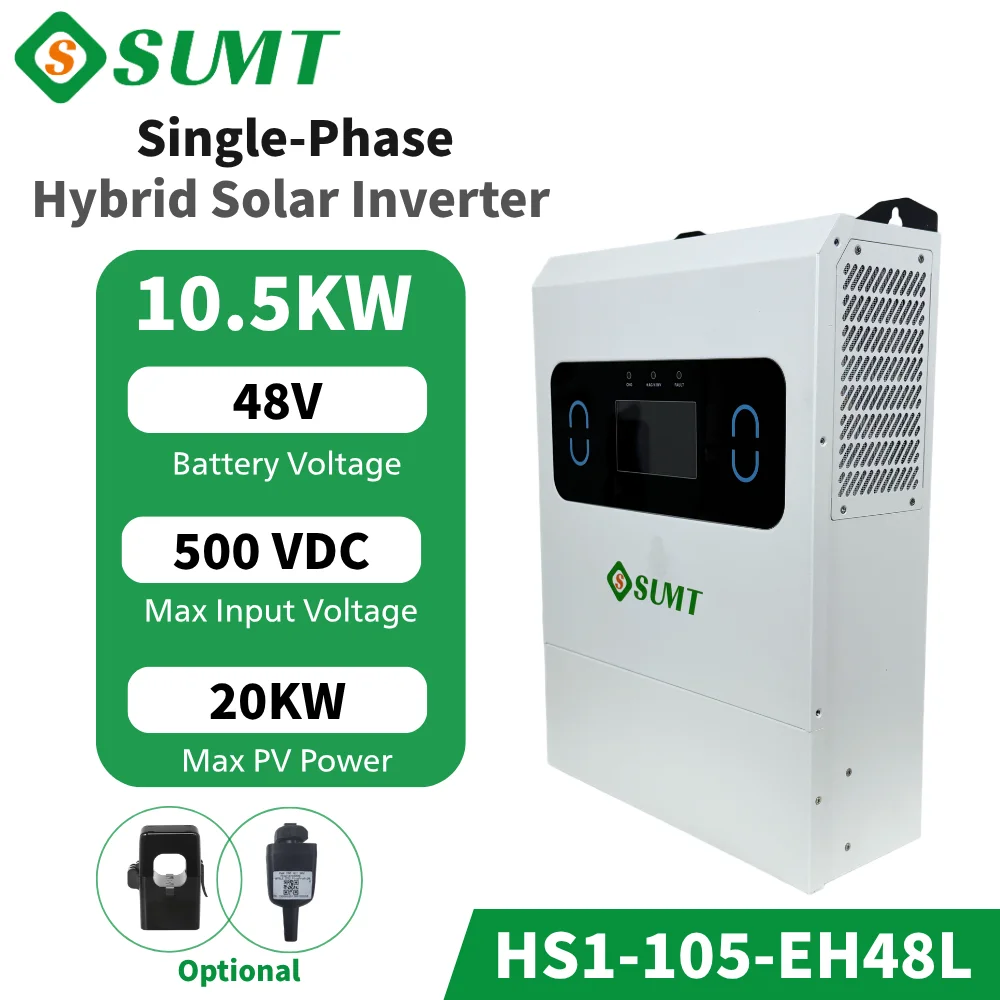 S SUMT HS1 Hybrid Solar Inverter 10.5KW Single Phase MPPT Solar Power Inverter Battery Free for Home Energy System