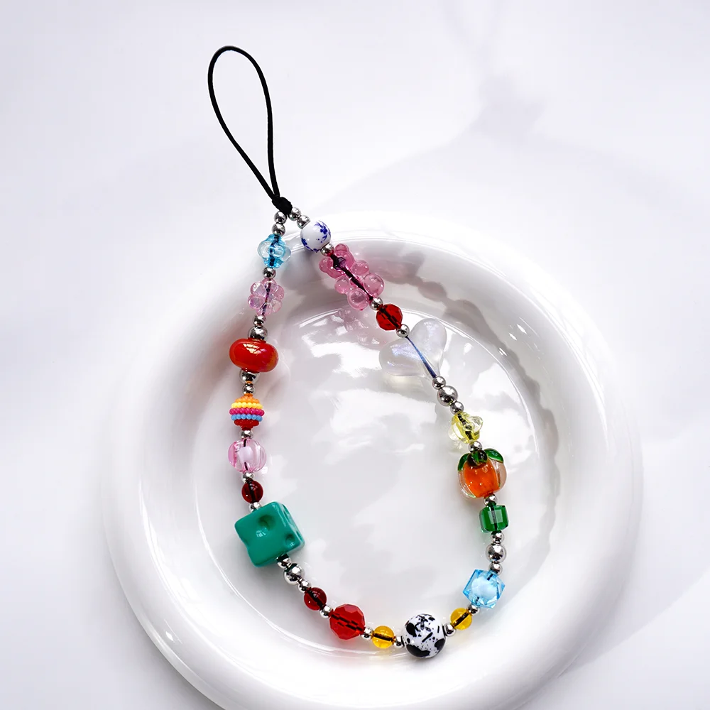Original New Product, Versatile and Cute, Bear, Heart, Persimmon, Cheese Phone Chain Lanyard, Unisex Pendant Decoration