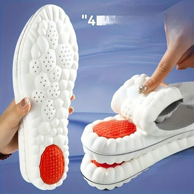 

Unisex 4D Latex Sport Insoles with High Elasticity Breathable Running Shoe Pads Arch Support Orthopedic Inserts for Comfort