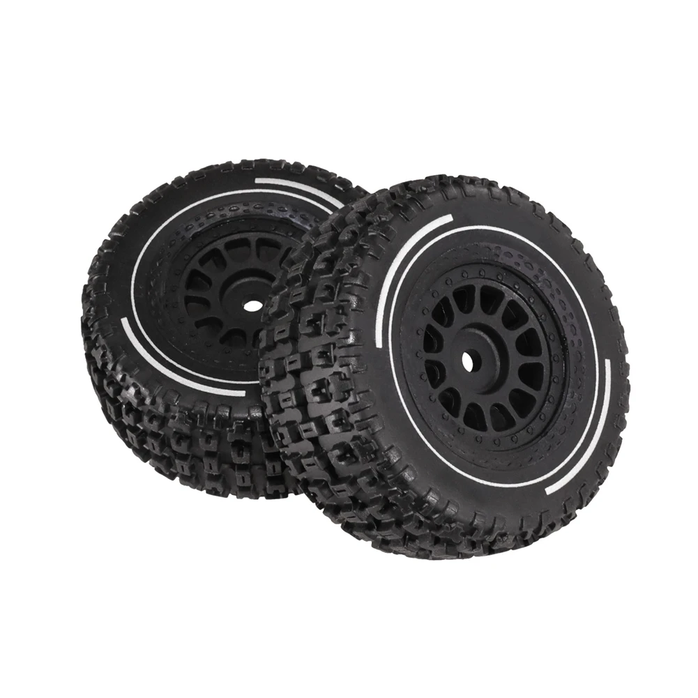 

Y34A 4pcs 65mm Rubber Tire Tyre 12mm for 1/14 14301 14302 14303 RC Car Upgrade Parts Accessories Black