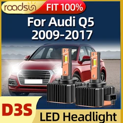 2Pcs Car Light D3S Led Headlight 30000LM CSP Chip High Low Beam Bulb For Audi Q5 2009 2010 2011 2012 2013 2014 2015 2016 2017