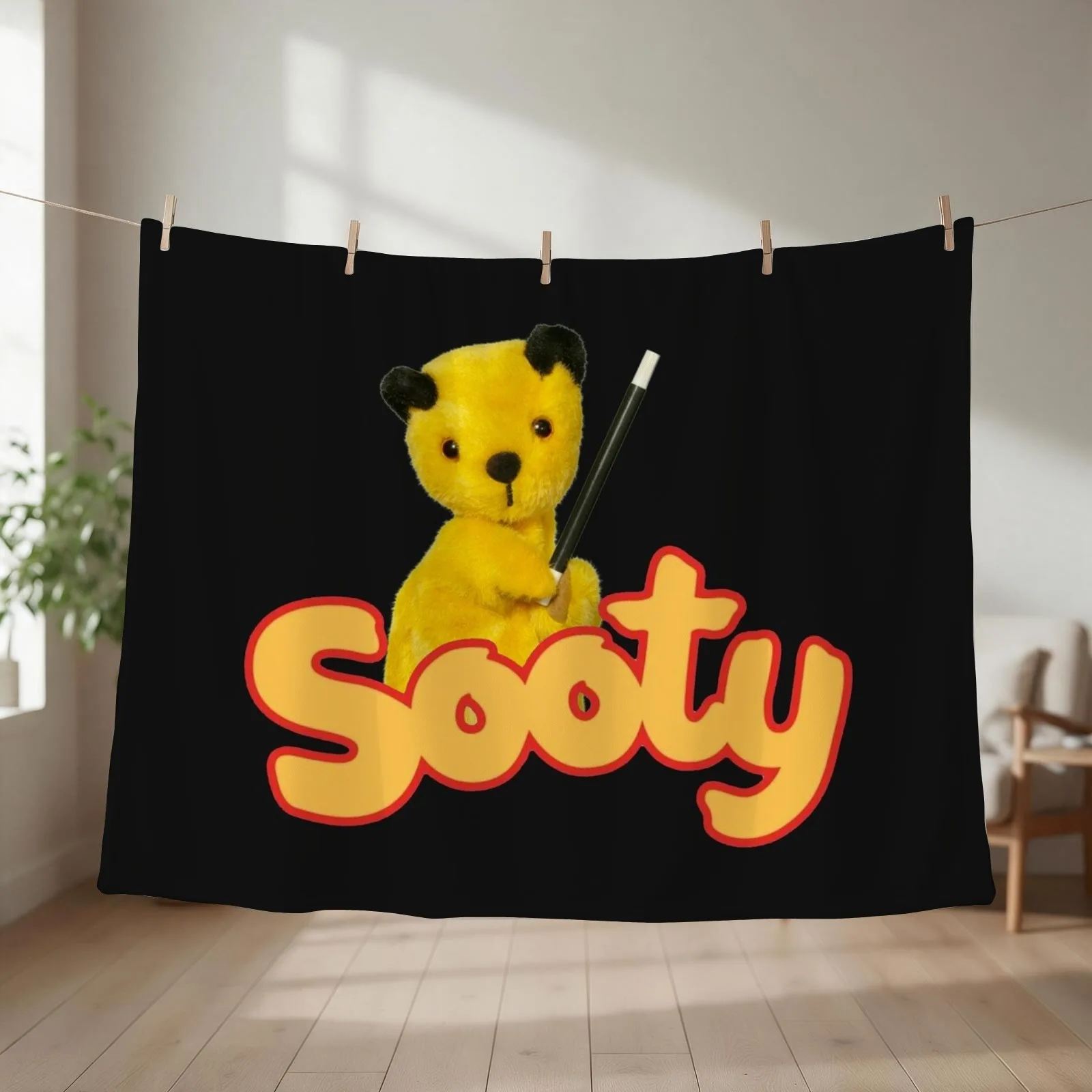 Sooty and sweep Throw Blanket couch cozy soft plush fuzzy picnic outdoor blanket