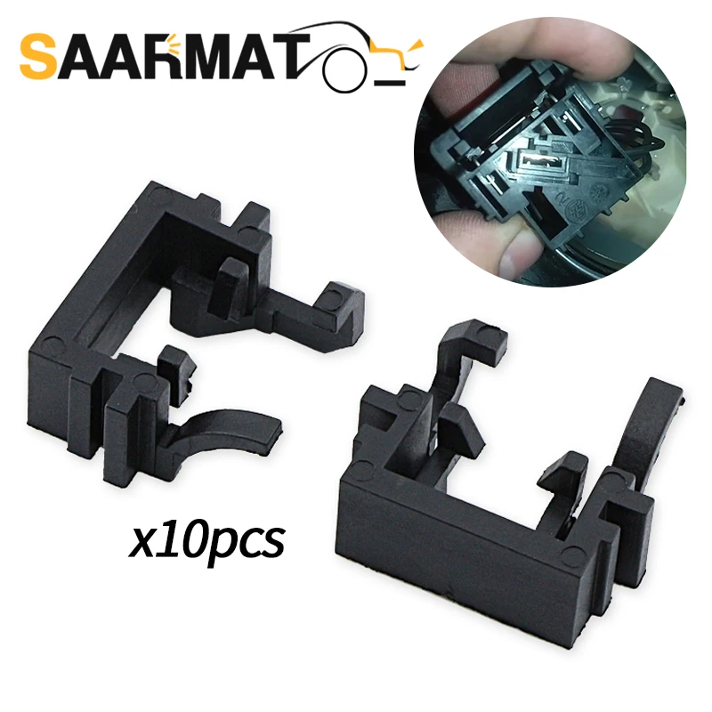 10pcs H1 LED High Beam Headlight Bulb Adapters Holder Retainers Socket Base For Ford Focus 09-10 Fiesta Mondeo For KIA Carnival