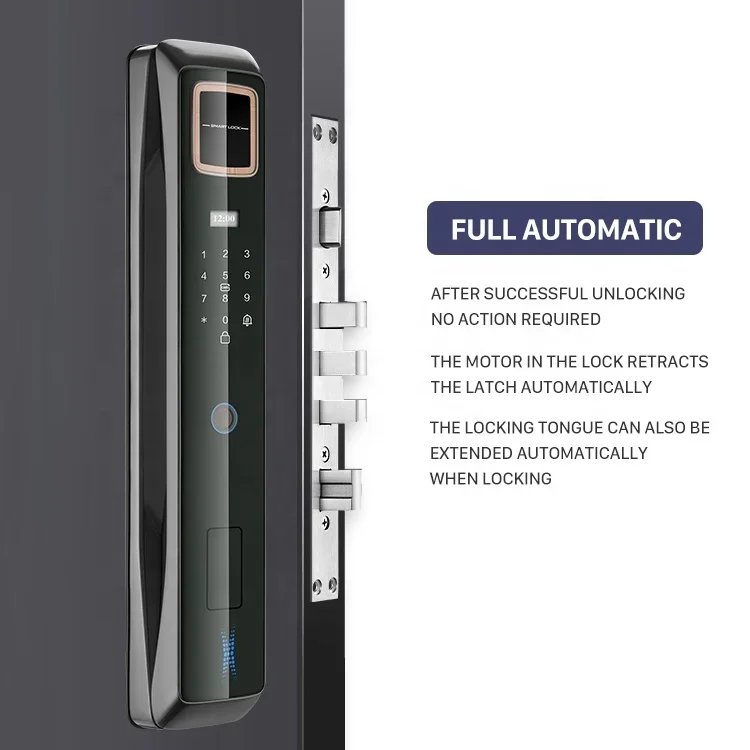 003 Manufacturers WiFi Digital Door Lock Fingerprint Code RFID IC Card Password Keyless Apartment Room Lock Tuya APP Smart Door