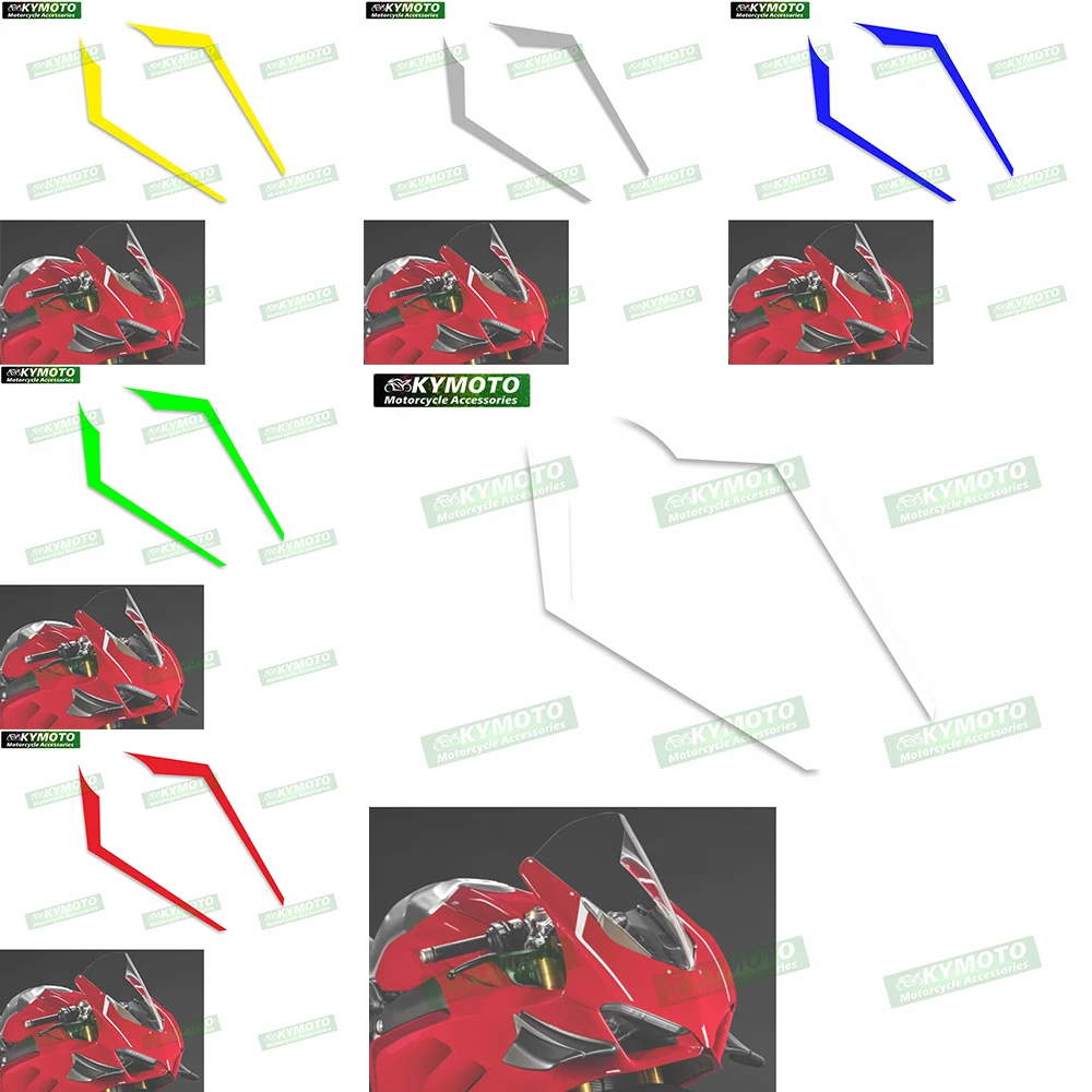 

Для V4 V4R V4S V4SP аксессуары для мотоциклов, передние наклейки, светоотражающий обтекатель, наклейки на переднюю линию, украшение