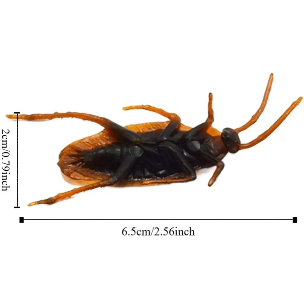 50 Uds. De juguetes de cucarachas de simulación realista, juguetes de cucarachas falsas realistas, divertidos juguetes de broma de cucarachas de PVC para hombres y mujeres