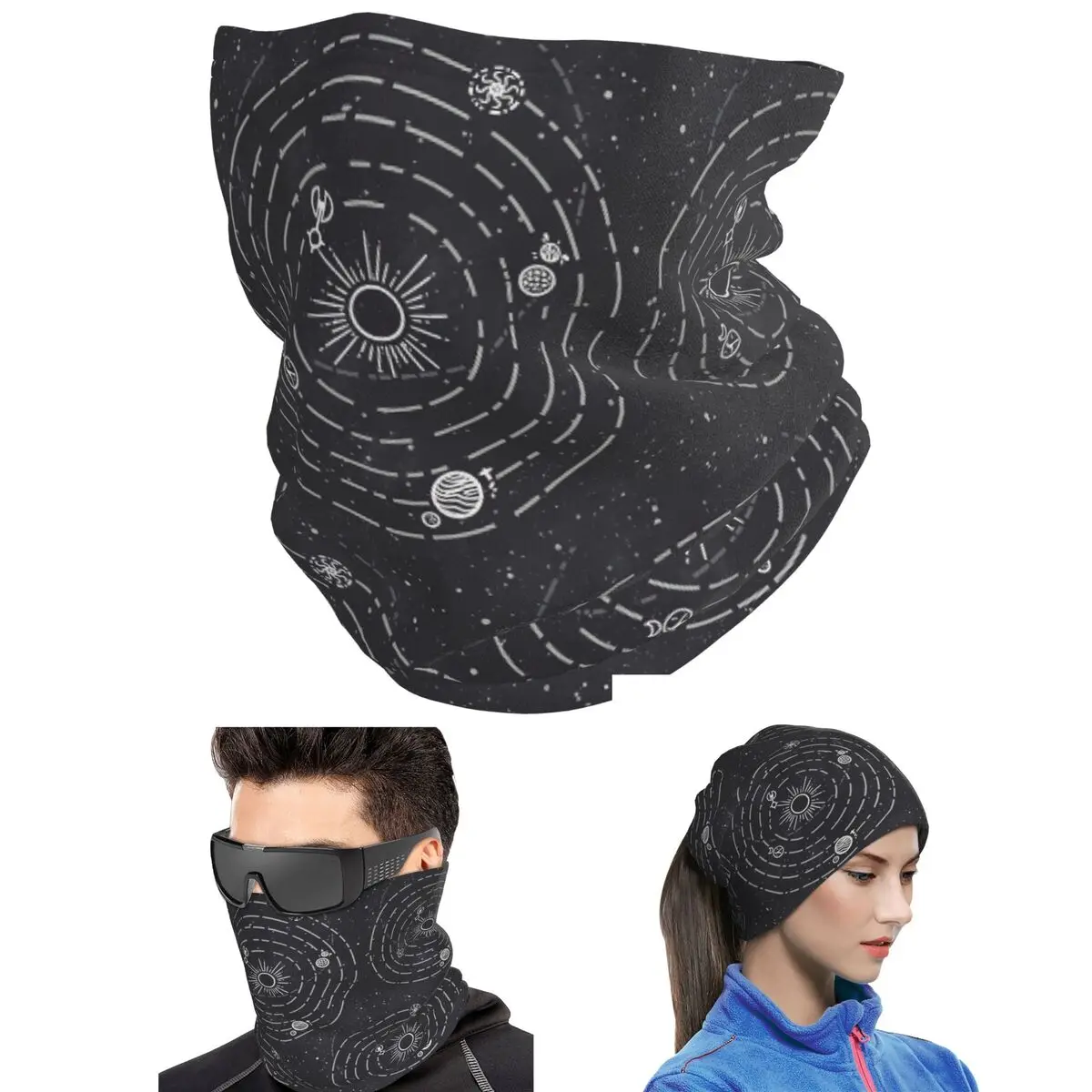 Outer Wilds Solar System Bandana Neck Cover Printed Mask Scarf Running Balaclava For Men Women Adult All Season