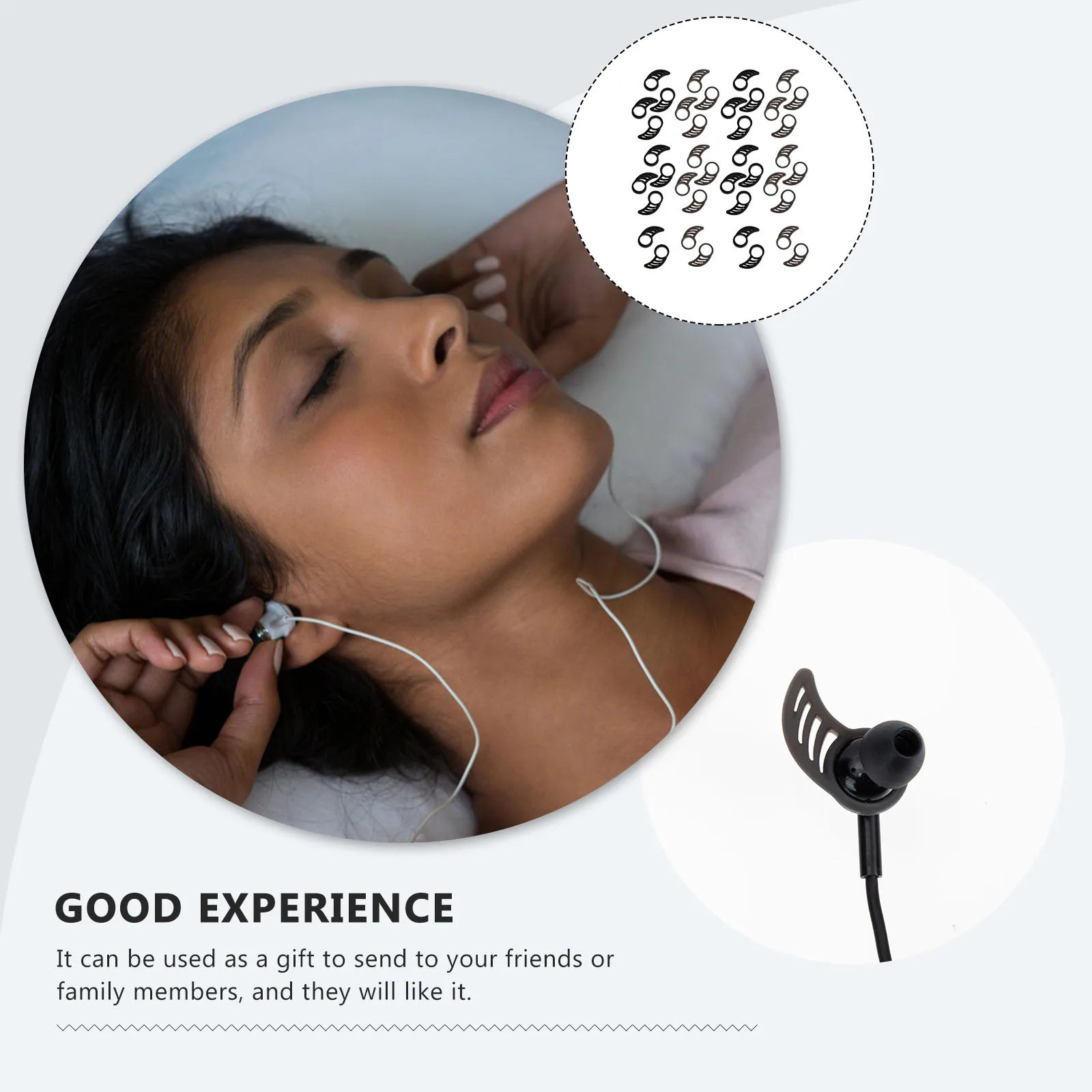 

40pcs Silicone Earhook Wireless Earplug Cover Earphone Earbuds Protective Hook Anti-Lost Ear Hook Non-Slip Earbud Clip