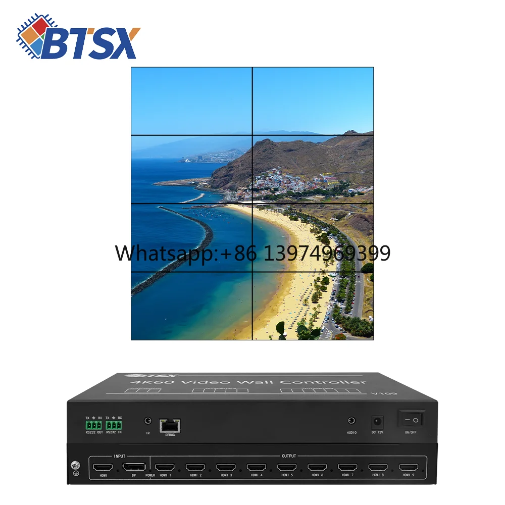 2x4 1x7 3x3 Video Wall Controller,4x2 7x1image Processor,1x8 8x1 HDMI Video Wall Controller Processors Switcher