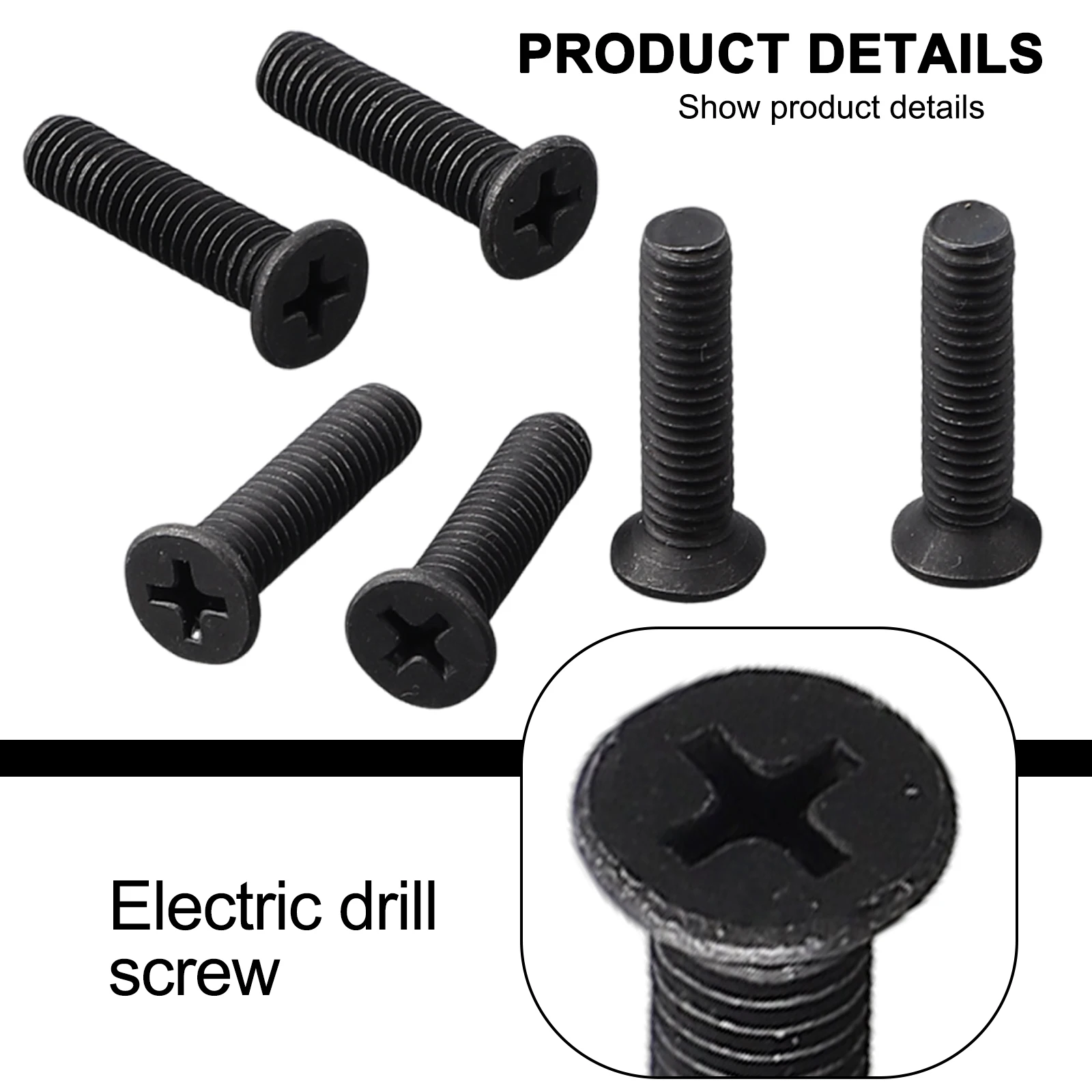 Bor Chuck sekrup tetap 6 buah, alat listrik adaptor anti-ulir untuk tangan kiri UNF M5/M6 * 25mm mesin logam 3/8 inci
