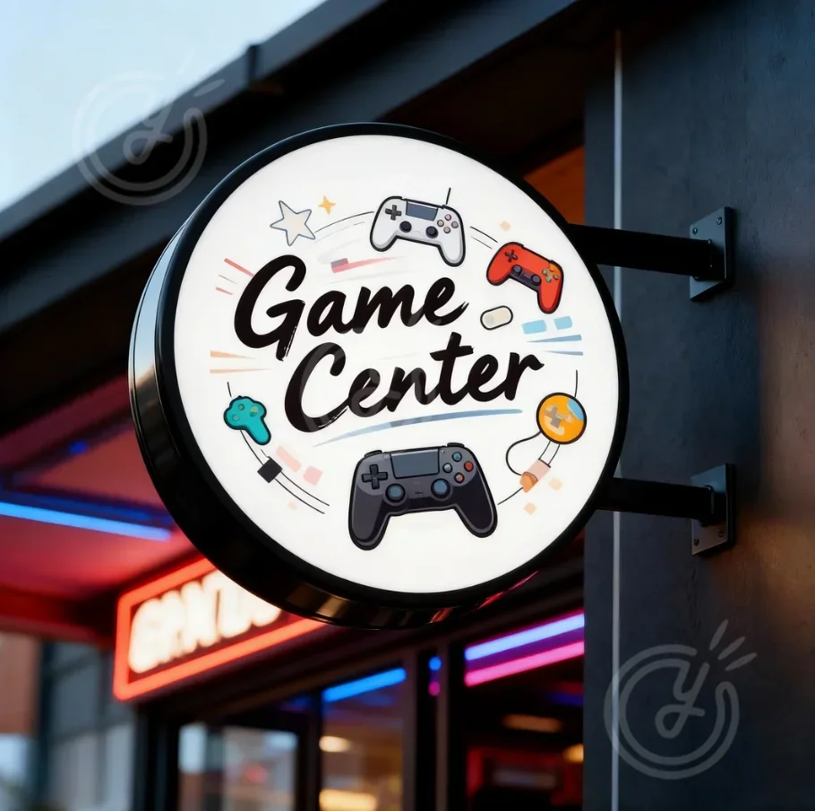 

Custom LED Display Screen Lightbox Sign Double Sided Illuminated Business Logo Storefront Shop Game Center Advertising Signage