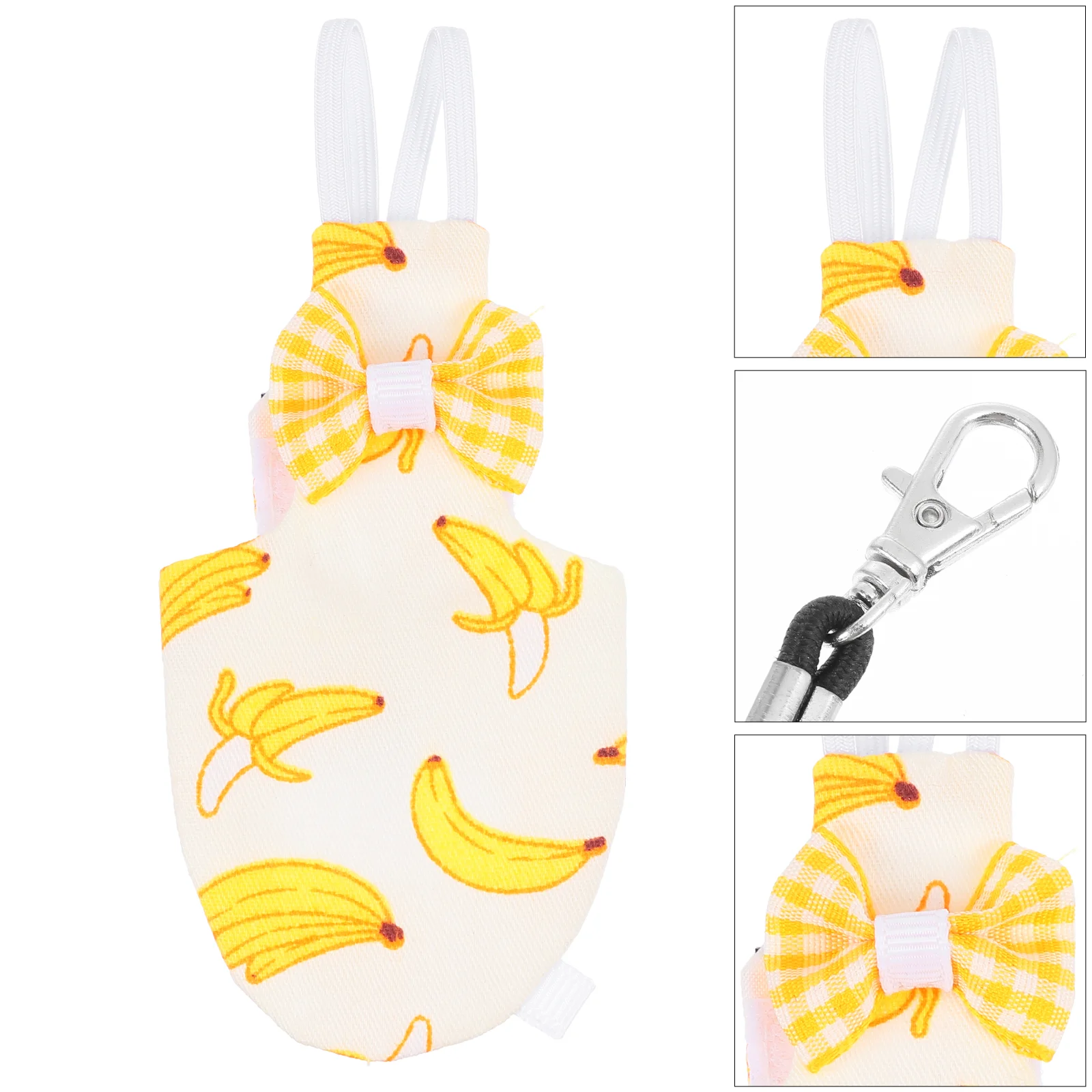 

Small Animal Harness Parrot Flight Suit Bird Clothes Apparel Clothing Pet Yellow