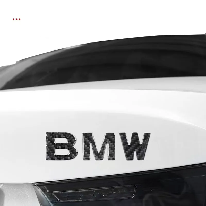 DIY Alphanumeric Logo Car Stickers Carbon Fiber Pattern Alphabet Number Stickers Emblem Letter Badge Decoration Car Accessories