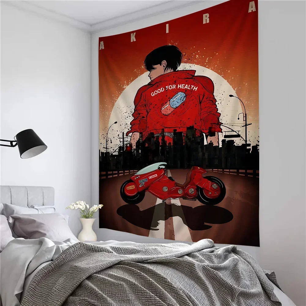 أنيمي أكيرا الكرتون نسيج ، نسيج الجدار البوهيمي ، ماندالا ديكور المنزل #6