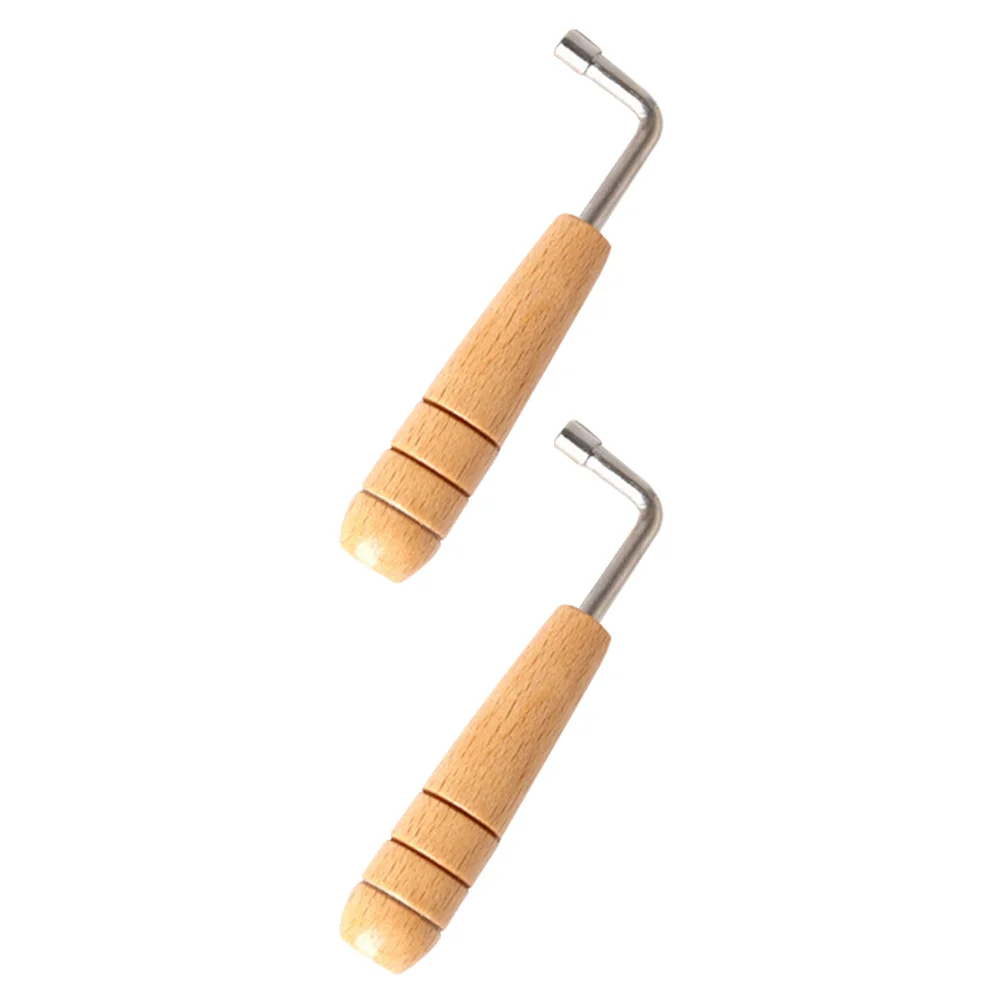 

2 Pcs Lyre Wrench Rust-proof Harp Tool Adjust Tone Tuning Professional Stainless Steel Small