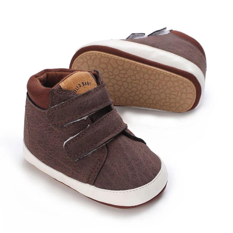 Frühling und Herbst neue modische und schlichte High-Top-Stoffschuhe für Neugeborene, bequeme Lauflernschuhe mit weicher Sohle für Anfänger – Detail 8