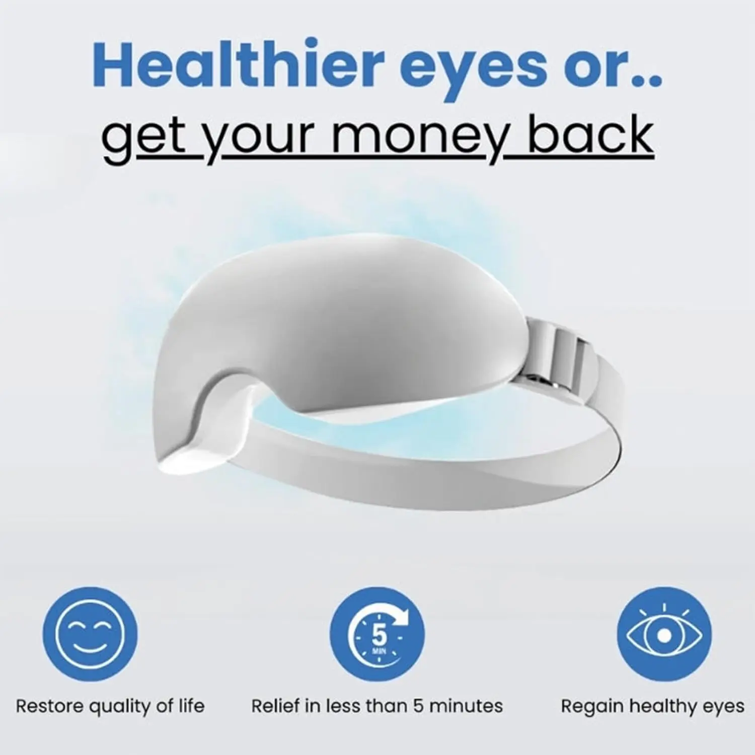 Steam Therapy Mask, Smart Hot Steam Eye Mask for Dark Circles Puffiness Dry Eyes Relief