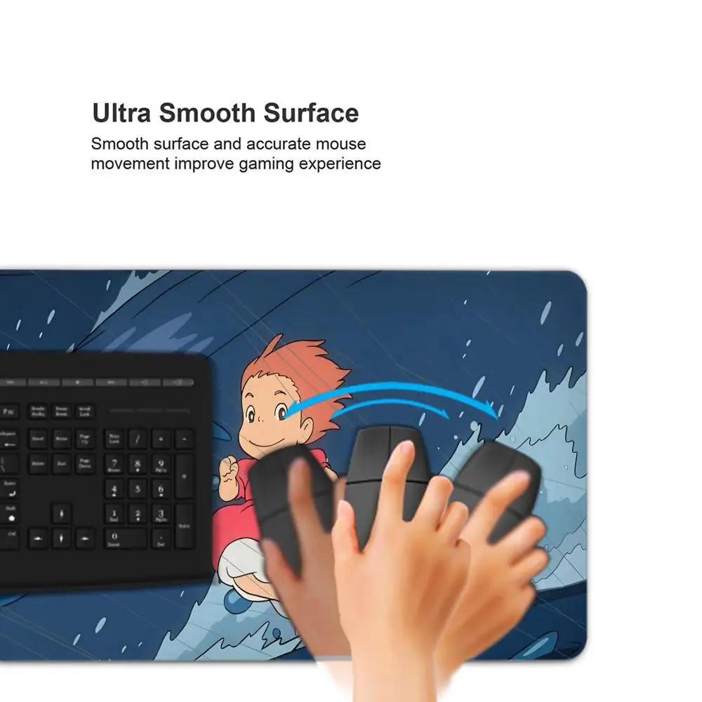 Аниме Коврик для мыши Коврик для мыши Настольный коврик с ковриком Игровые аксессуары Prime Gaming XXL Коврик для клавиатуры P-Ponyo On The Cliff-f