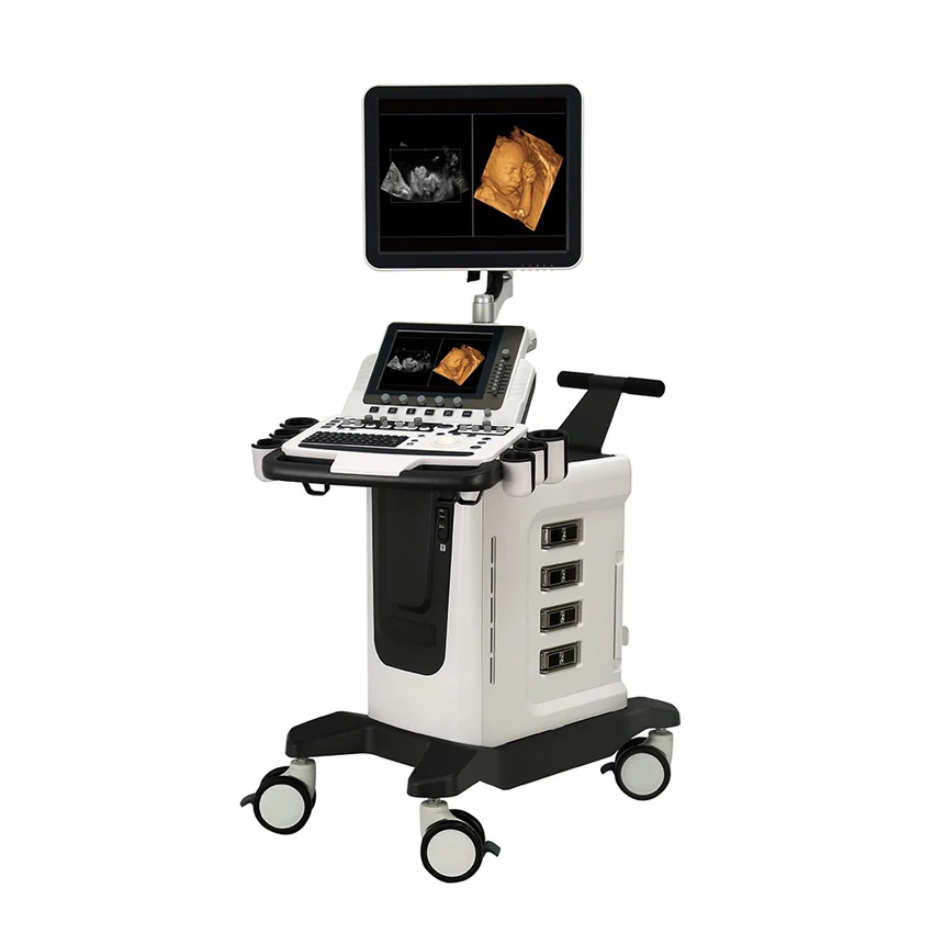 High resolution 19 inch display best trolley 3d/4d color doppler b ultrasound diagnostic system machine